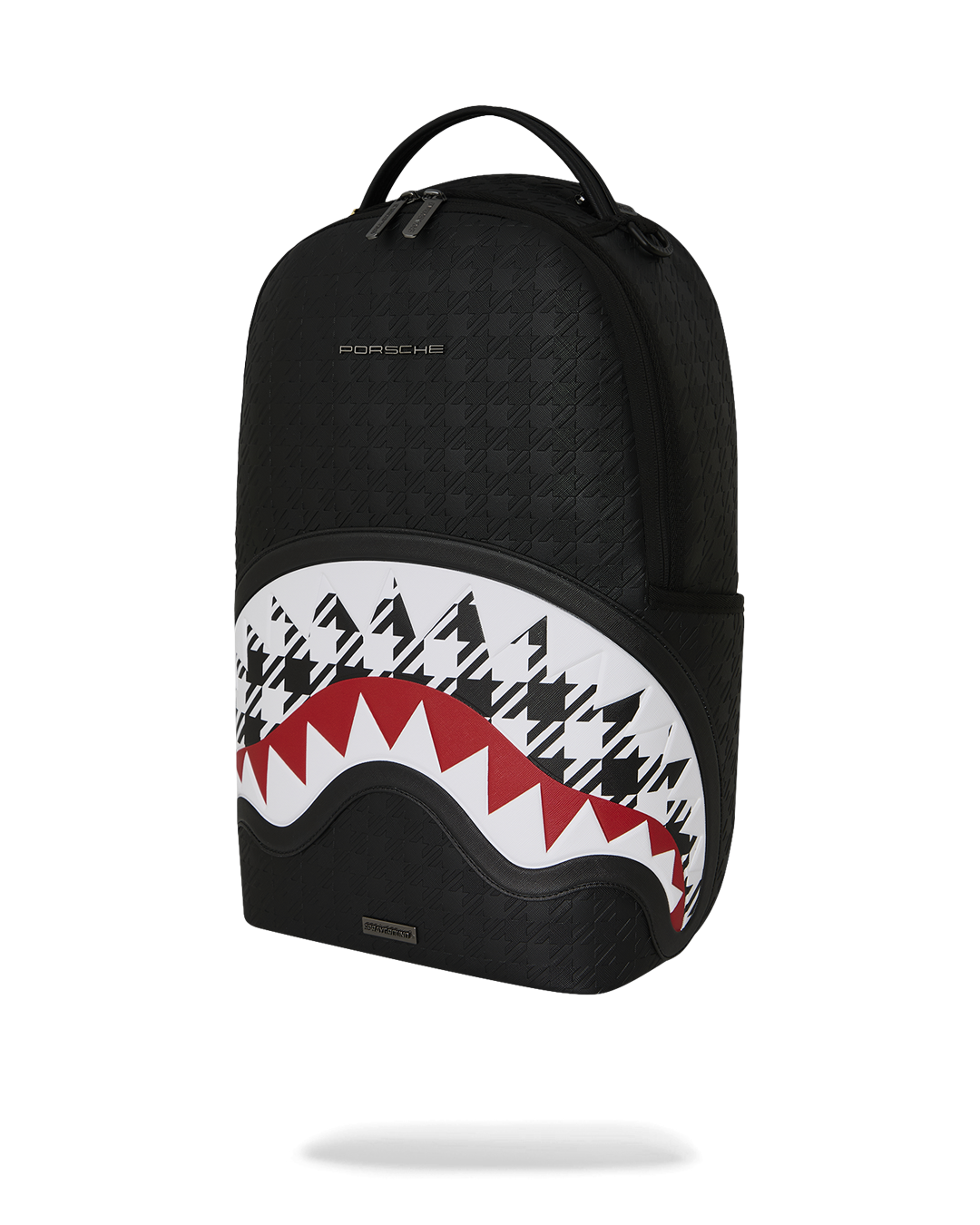 PORSCHE BLACK EMBOSSED PEPITA COLLAB BACKPACK - LIMITED EDITION