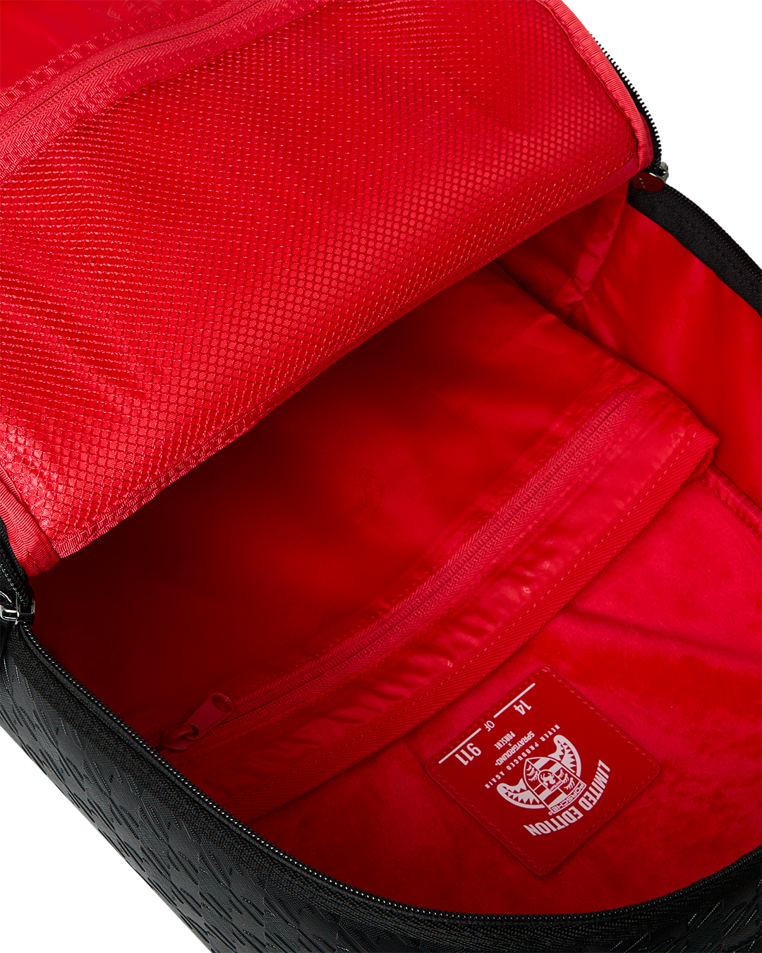 PORSCHE BLACK EMBOSSED PEPITA COLLAB BACKPACK - LIMITED EDITION
