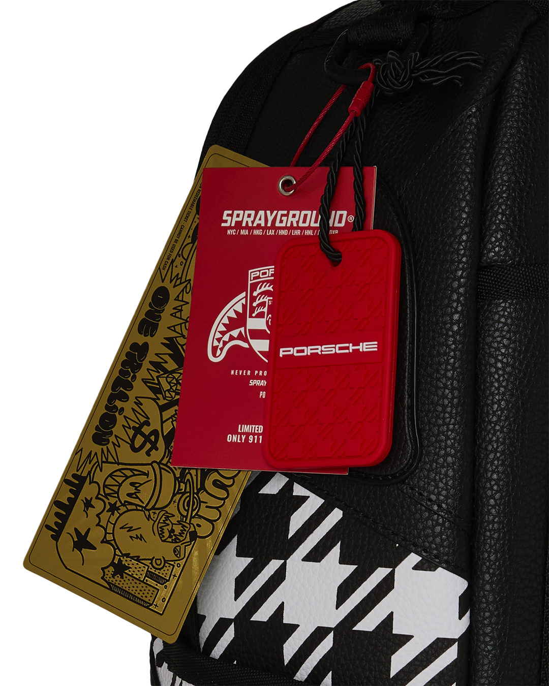 PORSCHE PEPITA STRIPE COLLAB BACKPACK - LIMITED EDITION
